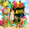 Summer beach Aloha swimming pool birthday and baby baptism  Balloon Set
