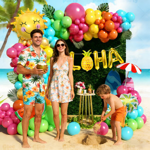 Summer beach Aloha swimming pool birthday and baby baptism Balloon Set