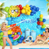 Summer beach Aloha swimming pool birthday and baby baptism  Balloon Set