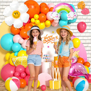 Summer beach Aloha swimming pool birthday and baby baptism Balloon Set