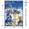 Father's Day balloon arch, navy blue metal and gold, and light blue balloon set