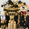 Graduation balloon arch set, suitable for graduation decorations, class graduation ceremonies, male birthday parties, etc.