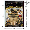 Graduation balloon arch set, suitable for graduation decorations, class graduation ceremonies, male birthday parties, etc.
