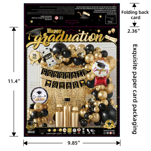 Graduation balloon arch set, suitable for graduation decorations, class graduation ceremonies