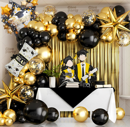 Graduation balloon arch set, suitable for graduation decorations, class graduation ceremonies