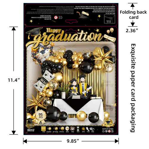 Graduation balloon arch set, suitable for graduation decorations, class graduation ceremonies