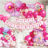 Mother's Day Balloon Arch Kit Hot Pink Gold Balloon Garland Kit