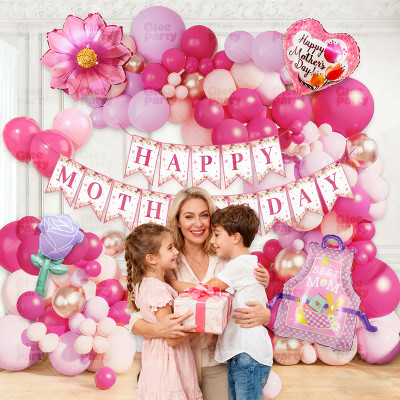 Mother's Day Balloon Kit Pink Balloon Arch Set Happy Mother's Day Decor Party Supplies Wholesale