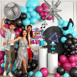 90s 80s Disco Theme Party Decorations, Back to 90s 80s Hip Hop Birthday Supplies