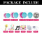 Music Theme Balloon Arch Kit Pink Blue Karaoke Party Backdrop Decor Wholesale Supply