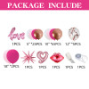 Love Balloon Arch Kit Romantic Pink Balloon Garland Heart Party Decor Backdrop Set