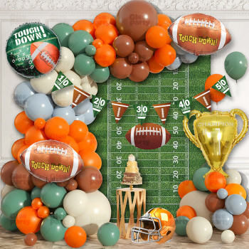 Wholesale American Football Balloon Garland Kit Touchdown Party Decorations Sports Birthday Backdrop