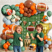 Wholesale American Football Balloon Garland Kit Touchdown Party Decorations Sports Birthday Backdrop