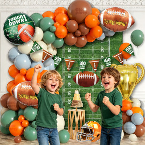 Wholesale American Football Balloon Garland Kit Touchdown Party Decorations Sports Birthday Backdrop