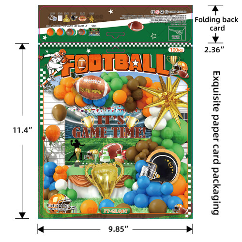 Wholesale Rugby Football Balloon Garland Kit with Trophy Foil Balloons for Sports Party Decorations