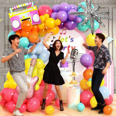 Balloon Garland Kit Wholesale Music Party Balloon Arch Kit Rainbow Party Decor Lets Party Decor