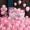 [Pink + Sequined Silver]100pcs