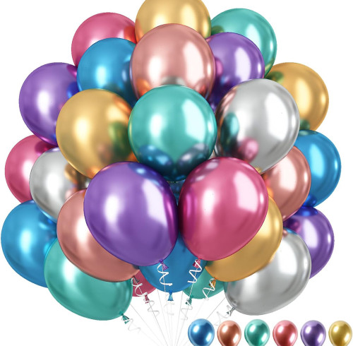 12 Inch Metallic Latex Balloon 100 Pack Wholesale Party Decoration Balloon Bulk Supply For Event Use