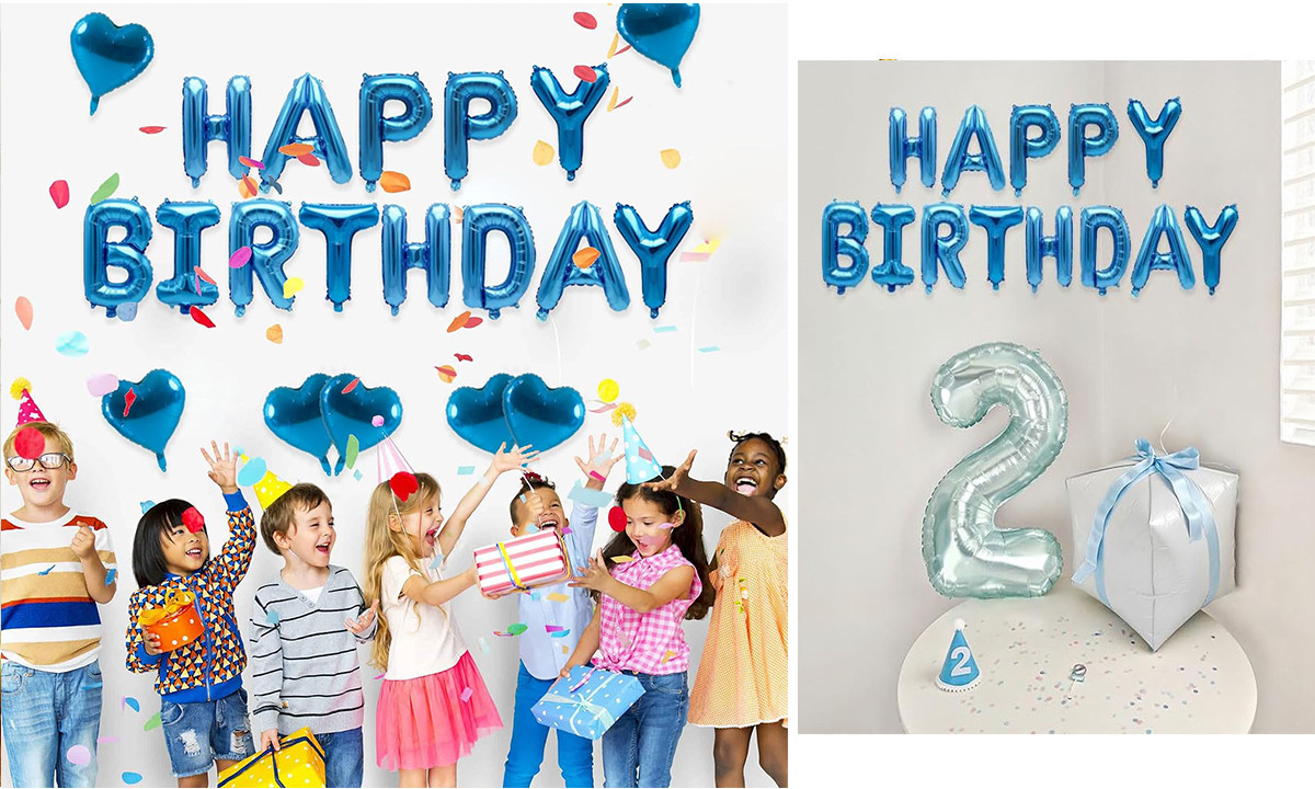 Blue Red Letter Balloon