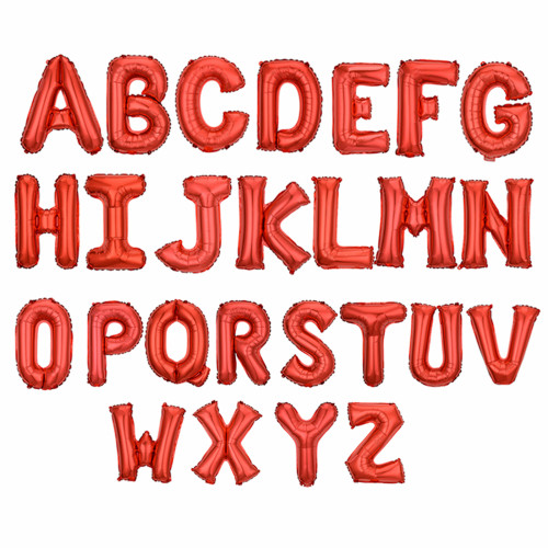 16 Inch Blue&Red Letter Foil Balloon Alphabet Wholesale Party Decoration Balloon For Event Supply