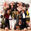2027 New Year Balloon Kit Rose Gold Black Champagne Balloon Arch Decoration Set Wholesale