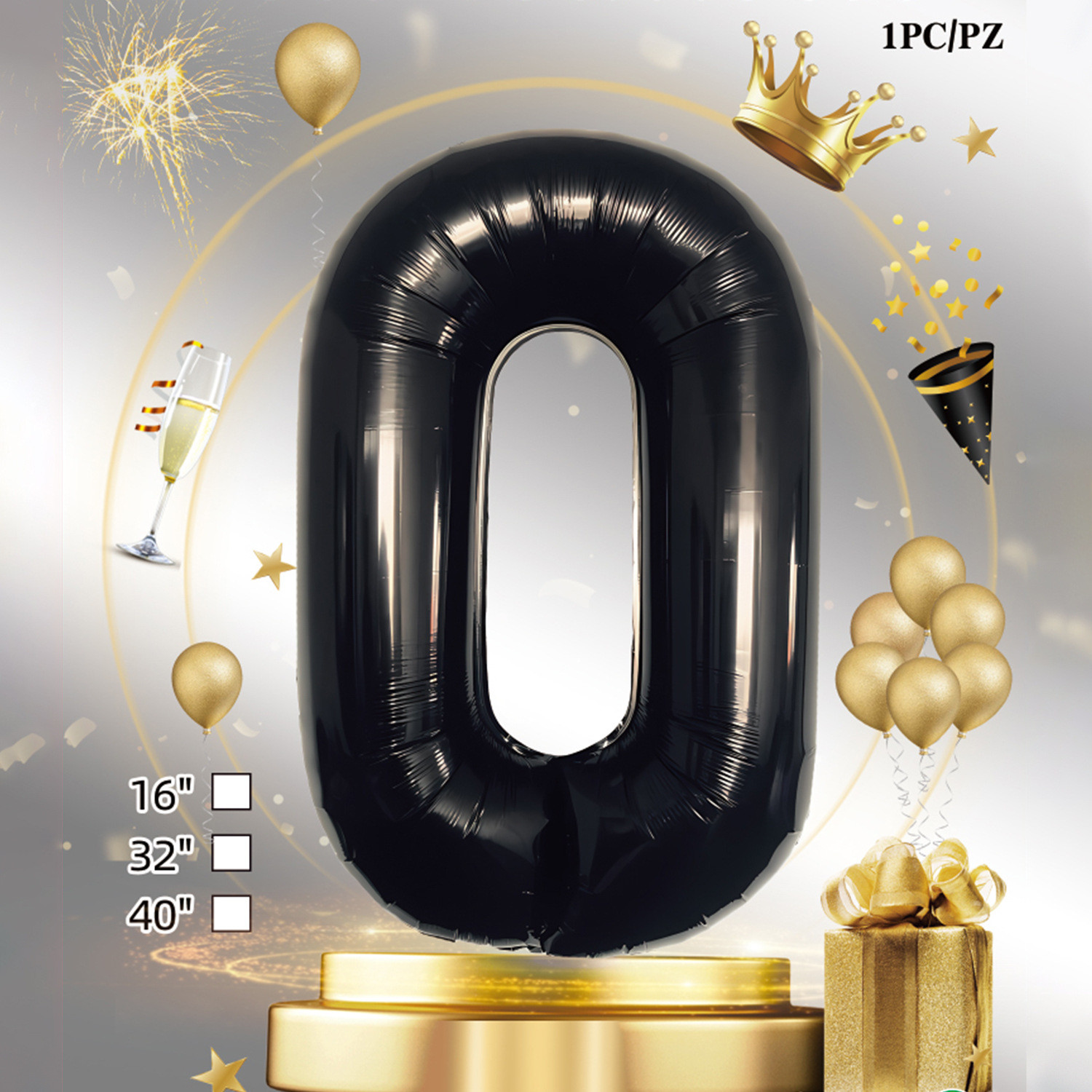 Number Balloon Assortments: Size, Color and Retail Presentation
