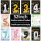 32 Inch Silver Number Foil Balloon With Paper Card Packaging For Birthday Party Decoration
