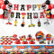 Race Car Party Supplies Racing Car Birthday Disposable Tableware Set Plates Cups Napkins Cutlery