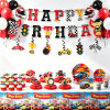 Race Car Party Supplies Racing Car Birthday Disposable Tableware Set Plates Cups Napkins Cutlery For Boys Party Decor