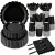 Solid Color Disposable Party Tableware Set 175Pcs Paper Plates Cups Napkins Cutlery For 25 Guests