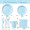 Light blue 7-piece set