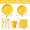 Yellow 7-piece set