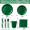 Dark green 7-piece set