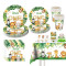 Wild One Party Supplies Jungle Animal Paper Plates Cups Napkins, Baby 1St Birthday Tableware