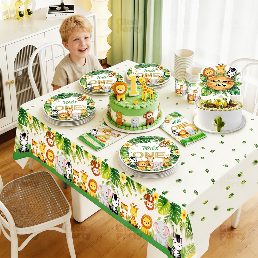 Wild One Jungle Birthday Tableware