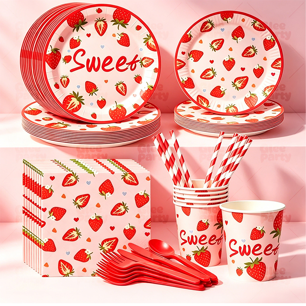 Strawberry Party Tableware Kit