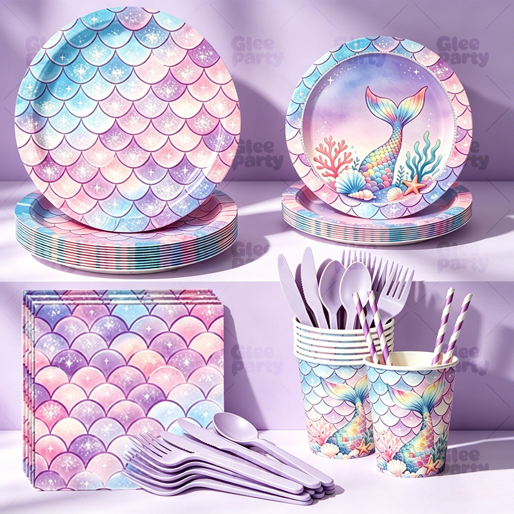 Mermaid Party Tableware Kit