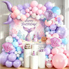 Mermaid Party Supplies Disposable Tableware Kit Paper Plates Cups Napkins Straws Cutlery