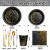 Black Gold Dot Party Supplies Disposable Tableware Kit Paper Plates Cups Napkins Cutlery