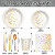 Black Gold Dot Party Supplies Disposable Tableware Kit Paper Plates Cups Napkins Cutlery
