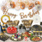 Black Gold Dot Party Supplies Disposable Tableware Kit Paper Plates Cups Napkins Cutlery