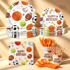 Sports Party Supplies Disposable Tableware Kit Paper Plates Cups Napkins Straws Cutlery