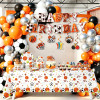 Sports Party Supplies Disposable Tableware Kit Paper Plates Cups Napkins Straws Cutlery