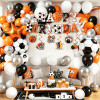 Sports Party Supplies Disposable Tableware Kit Paper Plates Cups Napkins Straws Cutlery