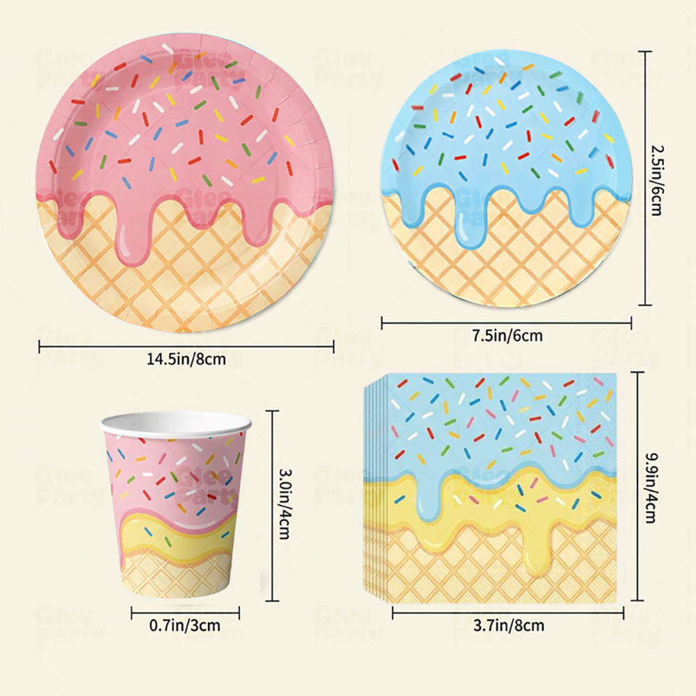 Ice Cream Party Tableware Kit