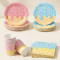 Ice Cream Party Supplies Disposable Tableware Kit Plates Cups Napkins Cutlery Pink Blue Red Kids Birthday Wholesale