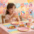 Ice Cream Party Supplies Disposable Tableware Kit Plates Cups Napkins Cutlery Pink Blue Red