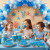 Under The Sea Party Supplies Disposable Tableware Kit Plates Cups Napkins Cutlery Blue Ocean
