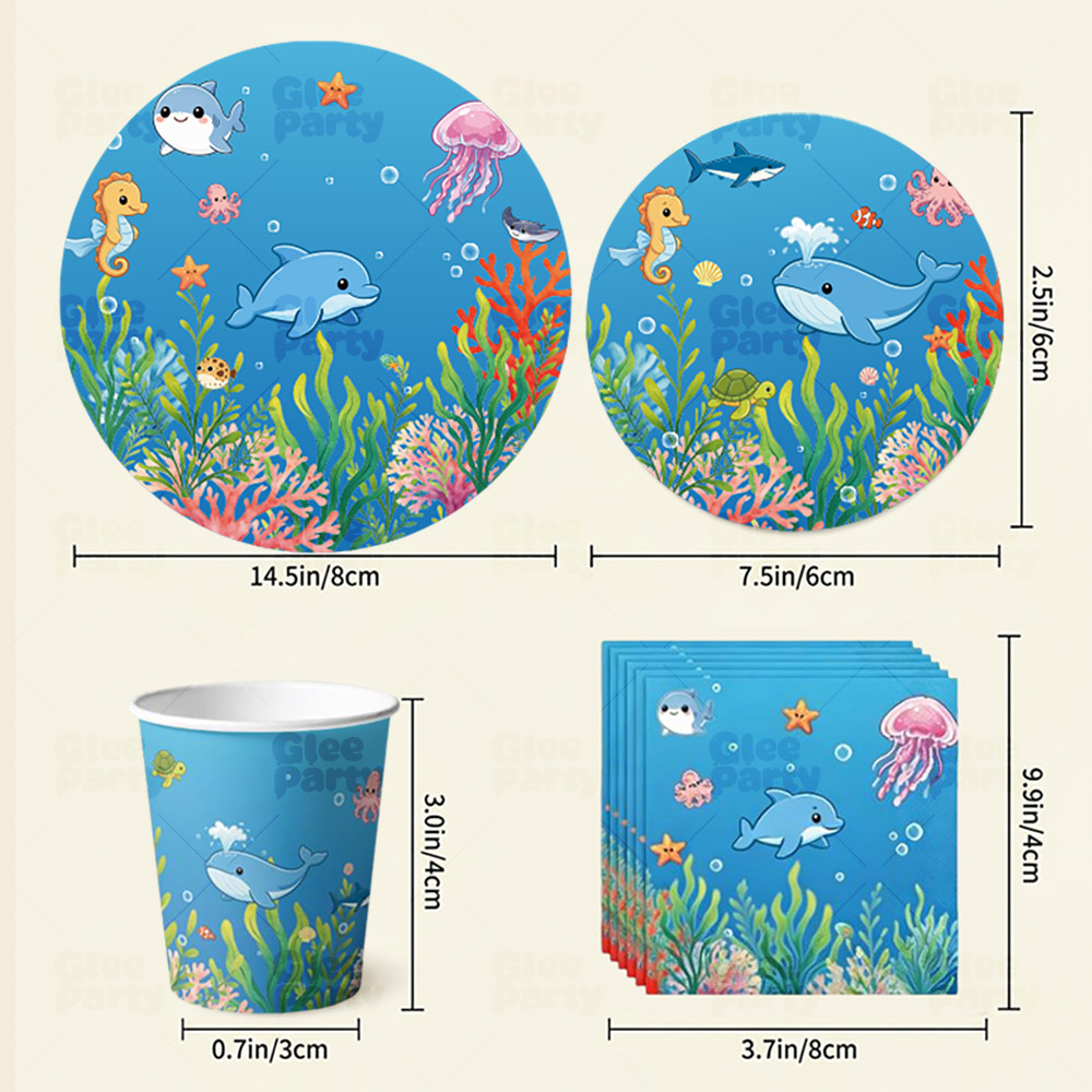 Blue Ocean Under Sea Tableware Kit