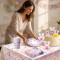 Purple Butterfly Party Supplies,Disposable Paper Plates Cups Napkins Tablecloth Birthday Decor Set